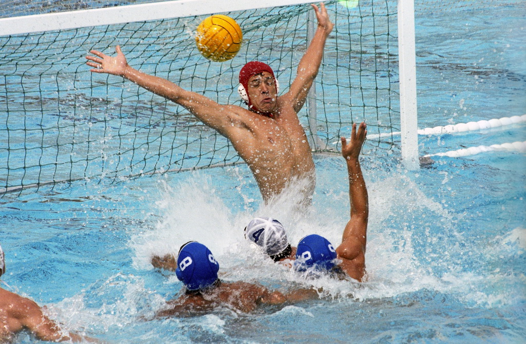 RIAN Archive 8772 Hungary Vs Holland Water Polo Match 