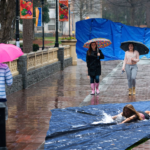 Student uses rain to slip ‘n’ slide to class